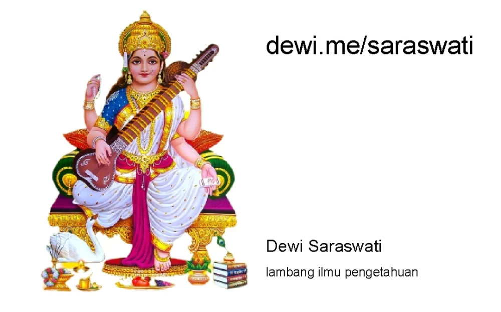 Dewi Saraswati lambang ilmu pengetahuan